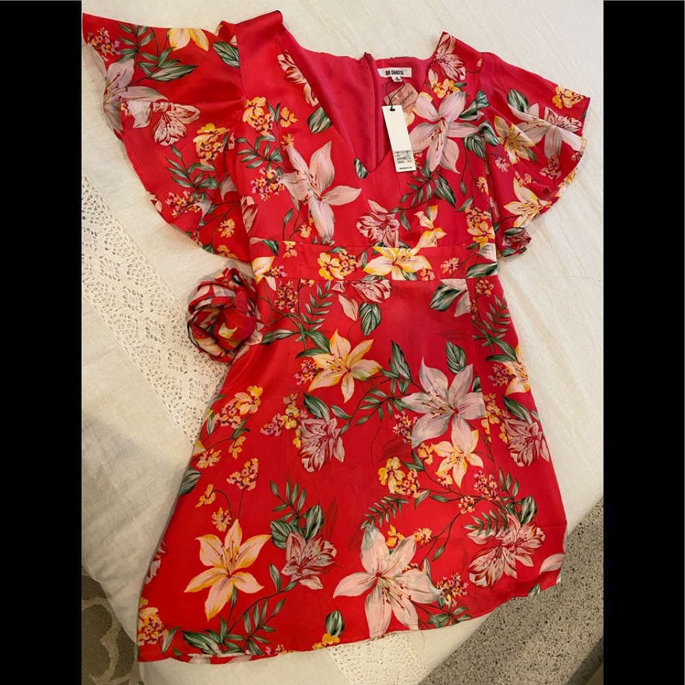 BB Dakota Hot Pink Tropic Dress